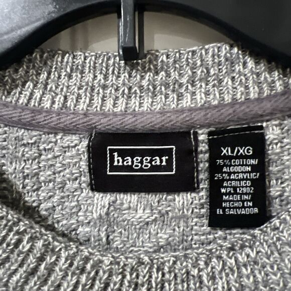 Haggar Men's Gray Knit Crew Neck Long Sleeves Sweater Size XL NWOT - Picture 7 of 11